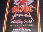 AC/DC-Monsters Of Rock,Donington Park UK,Sat..17th August 1991 concert poster