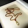 Vintage Hallmarked 'Rope' Chain & Teardrop Pendant Image 4