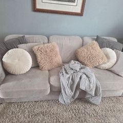 Comfy grey 4 seater sofa