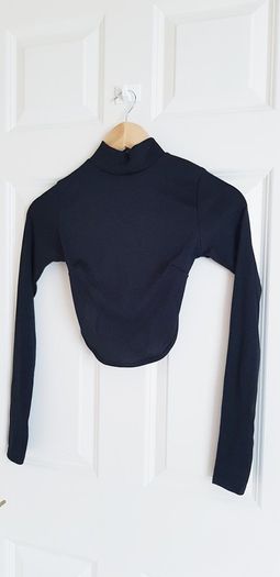 Black Petite Open Back Top - Size 4
