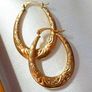 Vintage Hallmarked 9ct Gold Creole Earrings Image 6