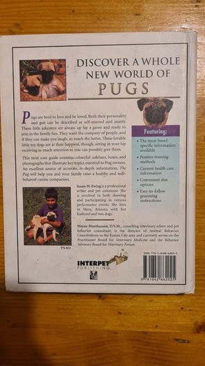 The Pug By Susan. M. Ewing. Wayne Hunthausen, D. V. M. Consulting Vetenary Editor. Large Volume Book In Very Good Condition.