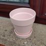 3 Plant Pots, white, pink, & red (good Condition) Image 5