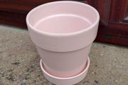 Light Pink &amp; White Plant Pots.