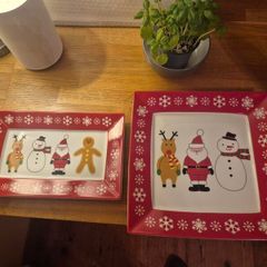 Christmas serving dishes