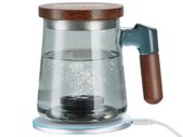 Hydrogen Water Cup, 400 ml / 14.1 oz Hydrogen Generator, SPE Technology Portable Hydrogen Water Ionizer Machine with Wireless Charging Base, Hydrogen Rich Water Bottle Glass Health Cup