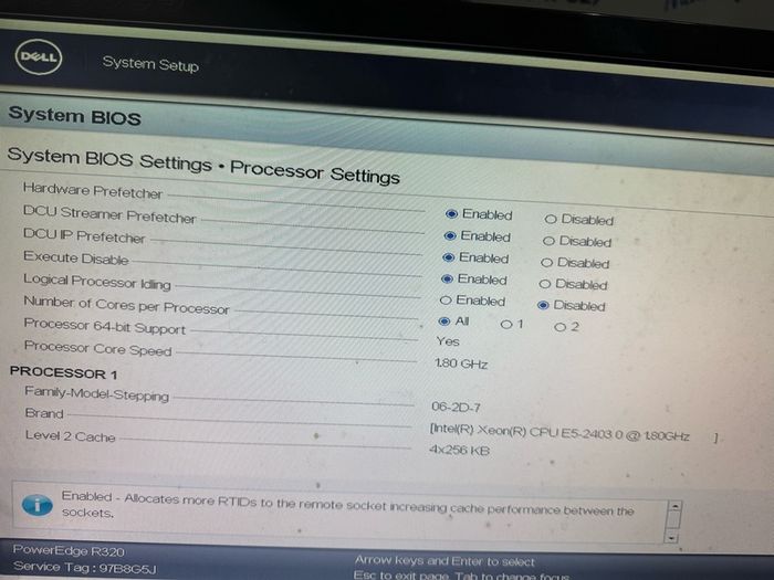 Dell PowerEdge R320 Xeon E5-240 1.9GHz 32gb RAM