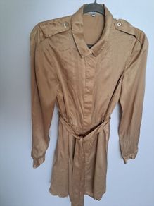LK Bennett camel 100% silk dress uk 10 M