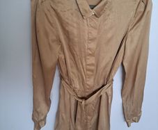 LK Bennett camel 100% silk dress uk 10 M