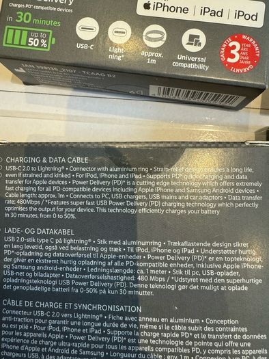USB C to Lightning Charging Cable