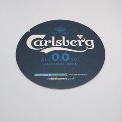 Carlsberg 0.0 : Alcohol Free - Beer Mat/Coaster