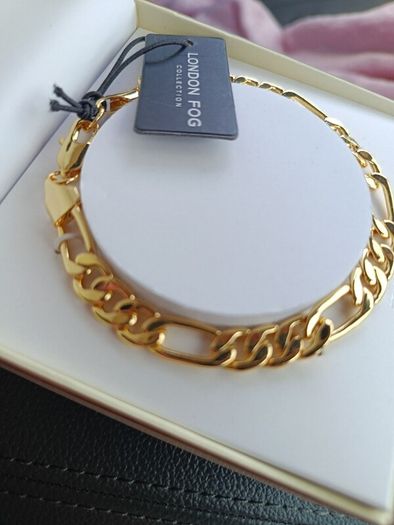 London Fog Gold link 8 inch Unisex Bracelet