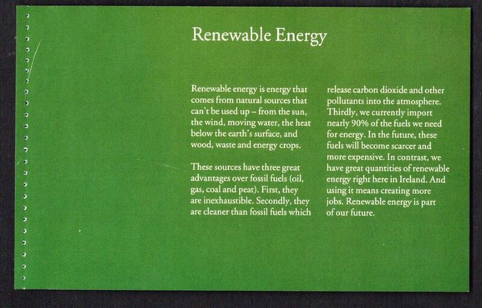 2011 Ireland Renewable Energy Prestige Commemorative Stamp Booklet Mint Never Hinged (MNH). Scans of contents show in advert.