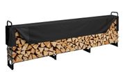 3.9m Outdoor Firewood Rack with Cover, 386 cm x 36 cm x 117 cm, Heavy Duty Firewood Holder &amp; 600D Oxford Waterproof Cover for Fireplace