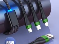 main image for ad 3in1 Super Charging Micro USB Type-C Lightning Fast Charger Cable Multi Port For Samsung and Apple