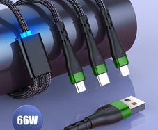 3in1 Super Charging Micro USB Type-C Lightning Fast Charger Cable Multi Port For Samsung and Apple