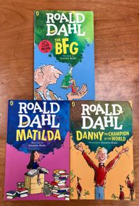 3 Books by Roald Dahl, The BFG, Matilda & Danny Champion of The World