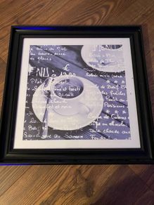 Framed "cafe" picture