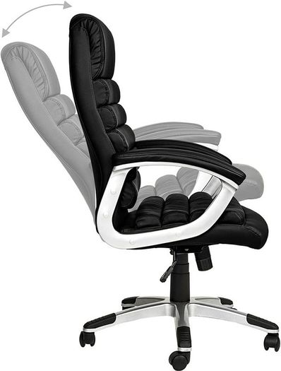 Executive Office Chair Swivel Chair With Padded Armrests Black Nationwide Delivery