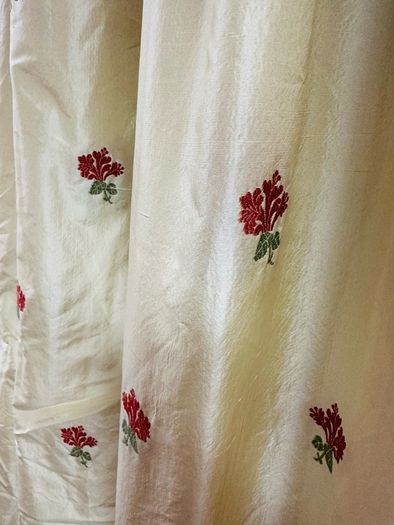 Very Large Stunning Single Silk Interlined Curtain 60"/153cm x 95"/241cm drop