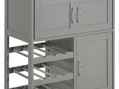 Kitchen Storage Cabinet on Wheels, Stainless Steel or Wooden Top