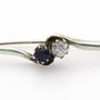 925 Vintage Sterling Silver Spinel & CZ Brooch Image 6