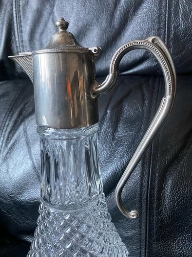 Vintage crystal wine jug
