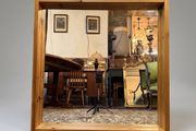Mid-Century Modern Swedish Solid Pine Mirror