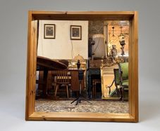 Mid-Century Modern Swedish Solid Pine Mirror