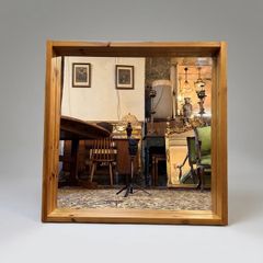 Mid-Century Modern Swedish Solid Pine Mirror