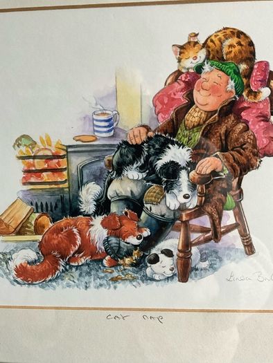 'Cat Nap' & Sheep Driving' by Linda Birkinshaw