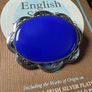 Silver Mounted Chalcedony Brooch Image 2