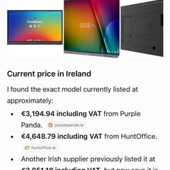 touch board screen tv