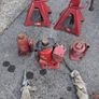 Welder, 20 ton air hydraulic jack, Still strimmer. Image 4