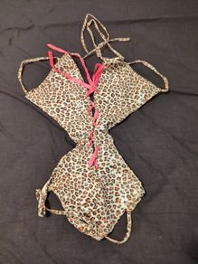 leather feel animal print babydoll