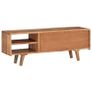 TV Cabinet Solid Acacia Wood with Carved Doors 117x30x40 cm Image 5