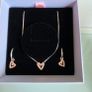 Pandora necklace and earrings set sterling silver and rose gold plated perfect condition like new Image 3