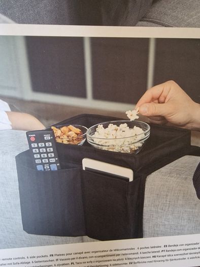 NEW InnovaGoods Sofa Armrest Organiser & Tray - 6 Pockets