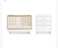 SnuzKot Skandi 2 Piece Nursery Furniture Set - Cot Bed & Changing Unit