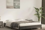 Bed Frame without Mattress Dark Grey 135x190 cm Double Double Velvet