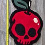 Red Apple / Halloween / Handmade / Rug / Carpet /  Red / Poison Apple / Skull / Tufted / Horror edition / Custom Design Image 4