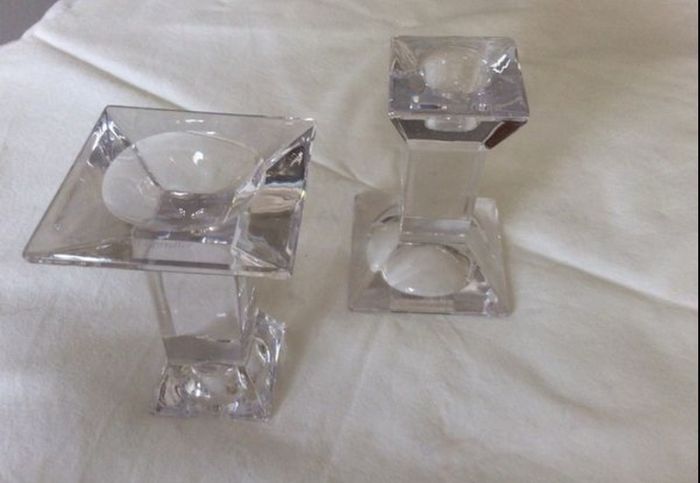 Villeroy and Boch glass candlesticks 4 available PRICE is FOR 1