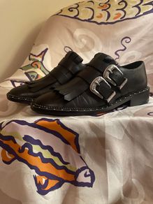 BRONX Leather Double Buckle Flats