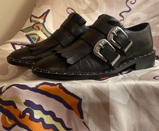 BRONX Leather Double Buckle Flats