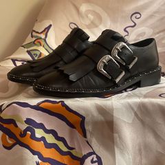 BRONX Leather Double Buckle Flats
