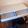 Desk (white) office chair (black) Image 2