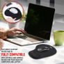 Mouse Mat Black Anti-slip Comfort Mouse Pad Mat With Gel Foam Rest Wrist Support For Pc Laptop - Compatible With Laser And Optical Mice Image 2