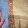 Luxury Decorative Cushions x2 in Blue and Chartreuse Crinkled Shot Silk Finish Image 9