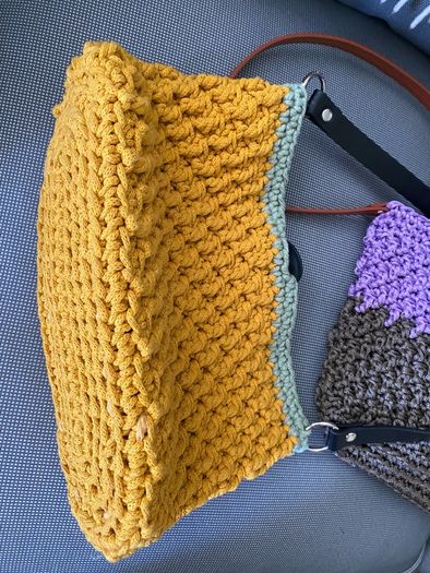 Handmade crochet macrame shoulder bags