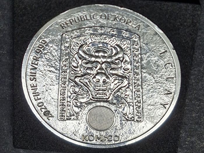 2020 1oz Silver Korea 1 Clay. 12 Warriors - ZI:SIN RATTUS. In Capsule.